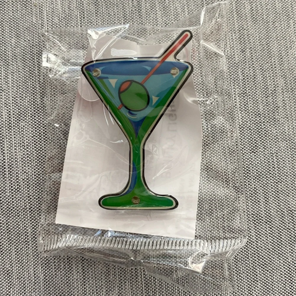Martini Blinky Light Lapel Pins